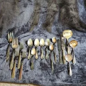 Silver plated bundle of Servewear Flatware Vintage Onieda Sheffield Rogers