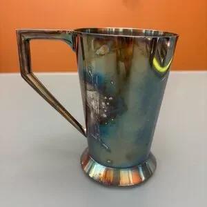 Silver Plated Tankard Gladwin Sheffield Embassy 23974 Beer Mug Vintage Patina 5”