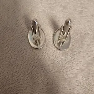 Silver Tone Cuff Links