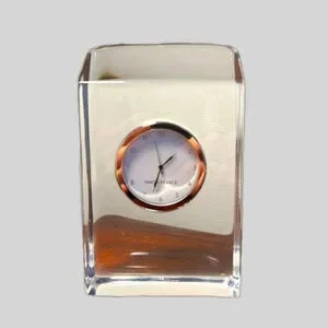 Simon Pearce crystal desk clock