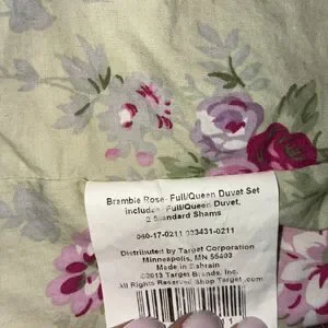 Simply Shabby Chic Bramble Rose Floral Full/Queen Duvet Shams Cottage Core
