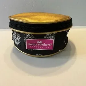 Simply Southern Black and Gold Travel Case