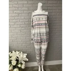 Simply Vera Multicolored Soft 2 Pcs Pajama Set Size S