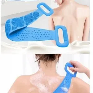 Single Pack Silicone Body Scrubber Bathroom Bathe Back Rub Scrub Brush