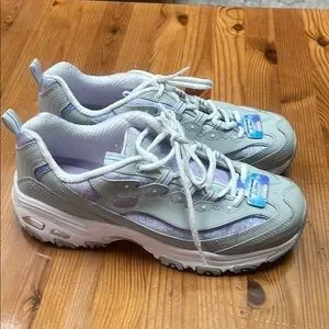 Skechers Gray And White Chunky Athletic Shoes