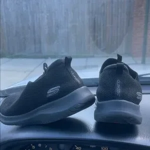 Sketchers Air Cooled Memory Foam Black Slip-On Sneakers USED