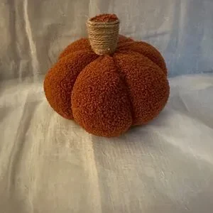 Small Bouclé Pumpkin With Twine Stem