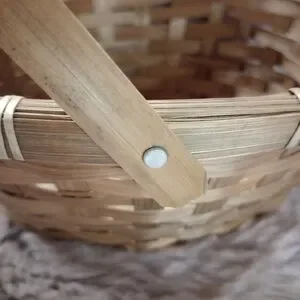Small Brown Home Goods Countrycore Oval Wicker Basket Bow And Movable Handle