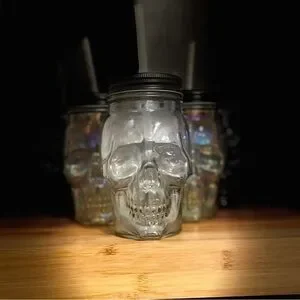 Smoky Skull Mason Jar Tumblers Set of 6