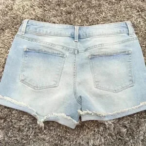 SO Mid Rise Shortie Jean Shorts