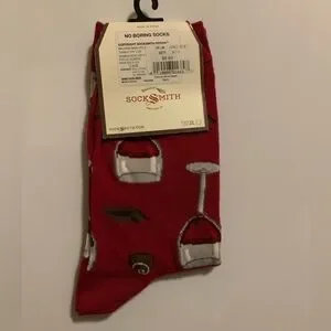 Sock Smith Wine Cotton Graphic Socks NWT