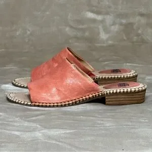 Sofft Nalanie Leather Pink Slide Sandals Size 7