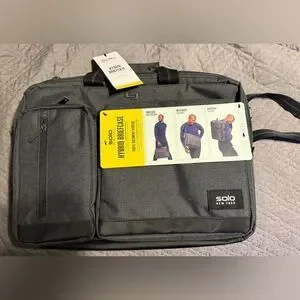 Solo New York Duane 16" Hybrid Laptop Briefcase Bag - Gray & Black