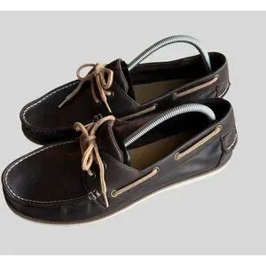 Sonoma Men's Authentic Original Leather Boat Shoes Brown Size 13