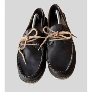 Sonoma Men's Authentic Original Leather Boat Shoes Brown Size 13