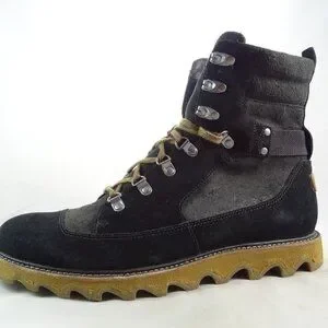 Sorel Men's Black Mukluk NM1926-010 Leather Mid-Top Ankle Snow Boot Size 10.5