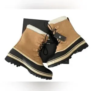 Sorel Men’s Caribou Leather Waterproof Snow Outdoor Boots Size 14 NEW NWT
