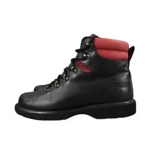 Sorel Shoes Women 6.5 Boot Combat Winter Waterproof Leather Black Red Laurentian