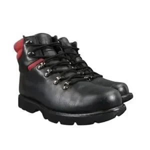 Sorel Shoes Women 6.5 Boot Combat Winter Waterproof Leather Black Red Laurentian