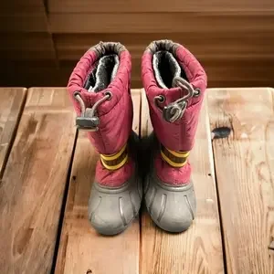 Sorel Youth Boots Size 1‎ Snow Winter Red Insulated Cinch Top