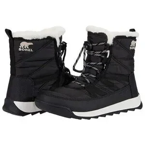 Sorel Youth Girls Whitney II Short Lace Waterproof Winter Boot Black Size 5 M