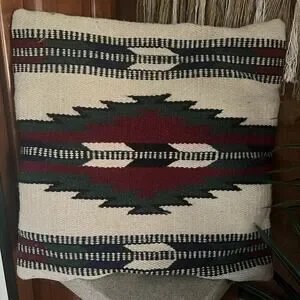 Southwestern Tribal Pillows Set Of 2 18x18 Aztec Square Rustic Pillows W/ Insert