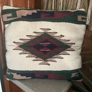 Southwestern Tribal Pillows Set Of 2 18x18 Aztec Square Rustic Pillows W/ Insert