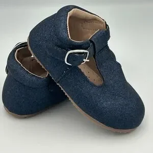 Sparkle Blue Silver Christmas Holiday Dress Party A Bear Co Shoes Toddler Size 6