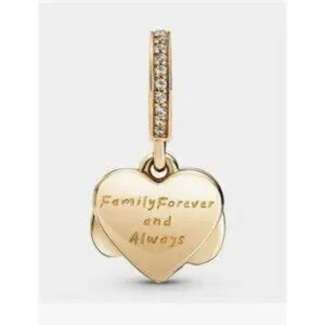 Sparkling Infinity Heart Dangle Charm For Pandora Bracelet Necklace