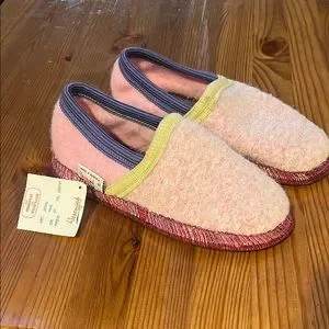 Sparkly Pink and Cream Slippers with Jute Sole