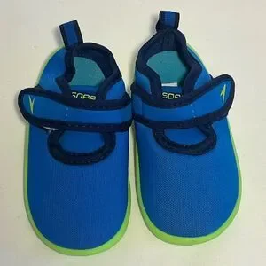 Speedo Surfwalker Water Shoes Blue Lime Green Size Small