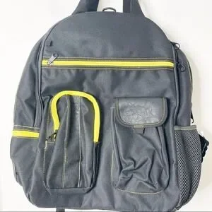 Spencer’s Tech Backpack With Power Bank Laptop Sleeve Black/Yellow
