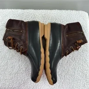 Sperry Brown Salt Water Duck Rain Boots