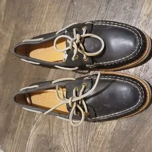 SPERRY Gold Cup Classic Navy Leather Boat Shoes 7 M