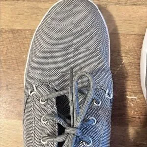 Sperry Men's Gray Lace-Up Top-Sider Memory Foam Boadie Shoes Size 7M