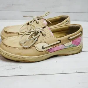 Sperry Top-sider Girls Size 4M Bluefish Linen/Sundress YG42709 Shoes READ DESC