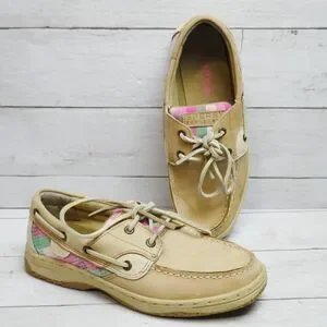 Sperry Top-sider Girls Size 4M Bluefish Linen/Sundress YG42709 Shoes READ DESC
