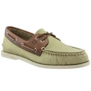Sperry Top-Sider Men's 10 M Authentic Original Waxed Canvas Boat Shoes Tan 20739