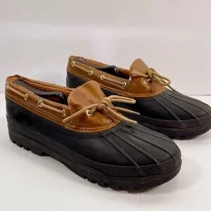 Sperry Top-Sider Women’s Size 10 Duck Shoes Brown Black Rain Weather Loafers
