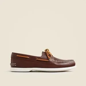 Sperry X J.Crew Original Two-eye Boat Shoes In Leather Crew Brown Size 11