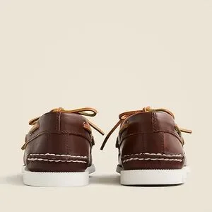 Sperry X J.Crew Original Two-eye Boat Shoes In Leather Crew Brown Size 11