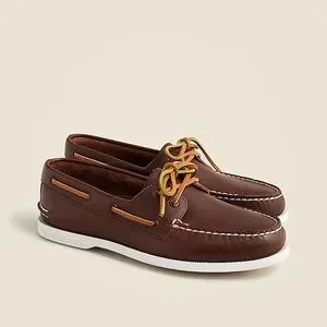 Sperry X J.Crew Original two-eye boat shoes in leather Crew Brown Size 11 Sperry X J.Crew Original two-eye boat shoes in leather Crew Brown Size 11