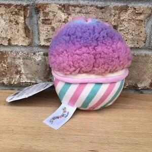 Squishmallow Exclusive Crossover Squad Declan Snow Cone Cotton Candy Clown 5”