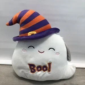 Squishmallows BOO Felize The Ghost with Witch Hat Halloween decor 2022