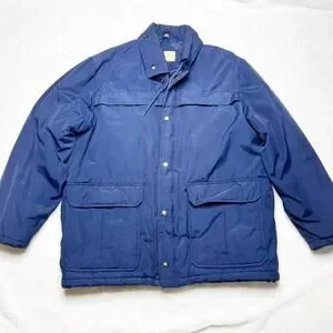 ST JOHN'S BAY Men's Blue Insulated Winter Coat Size Large