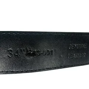Stacy Adams Black Leather Belt Size 34 Nickel Buckle Mens Dress Belt Classic