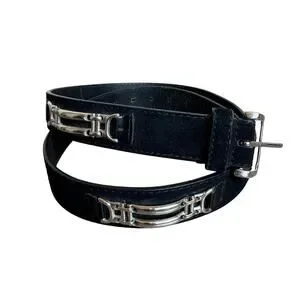 Stacy Adams Genuine Imported Leather Belt Mens 40 Black Biker Streetwear Punk