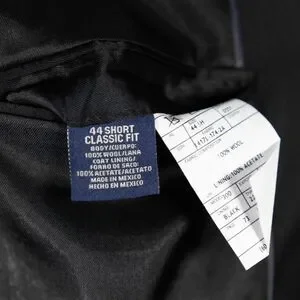 Stafford Mens Blazer Black 100% Wool 2 Button Classic Fit Jacket Sport Coat 44R