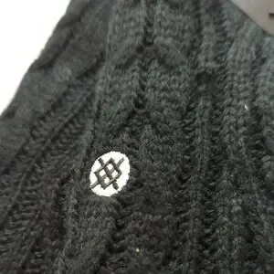 Stance Black Cable Knit Socks With Teal Accent M 6-8.5 W 8-10.5