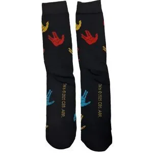 STAR TREK 3-Pair Mens Crew Socks Shoe Size 6-12 NWOT